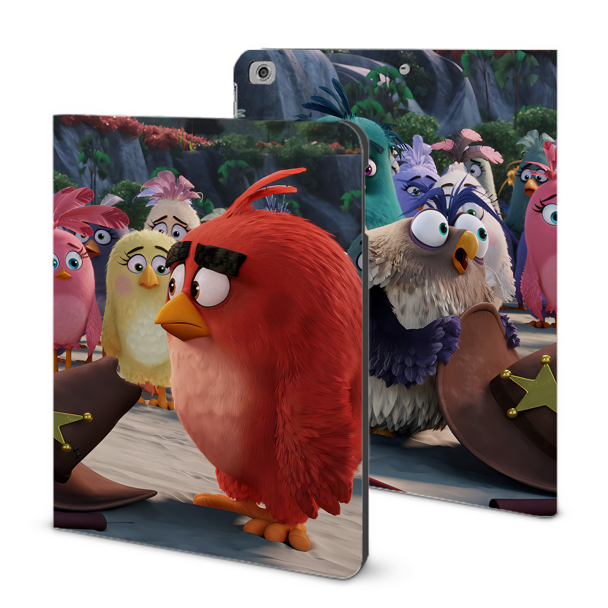 （画像用） Angry Birds アングリーバード IPad ケース ブック型 PUレザー TPU 耐衝撃 軽量 薄型 ペン収納なし 全面保護 IPad 各モデル対応